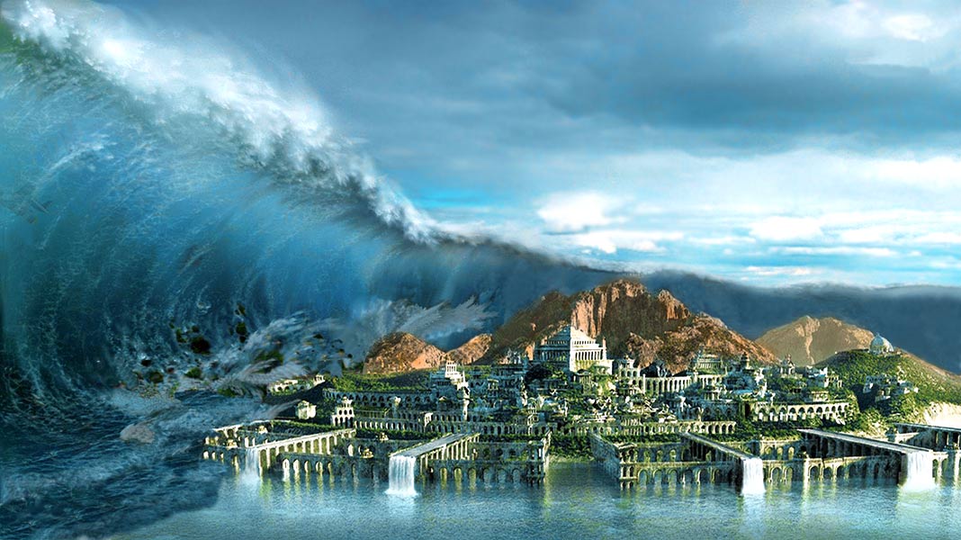 El diluvio universal o hundimiento de la Atlantida